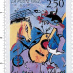 Sello del servicio postal de Francia diseñado por Sandra Jayat en 1992