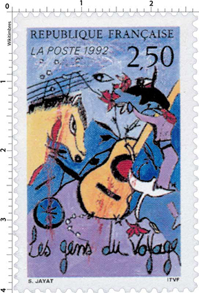 Sello del servicio postal de Francia diseñado por Sandra Jayat en 1992
